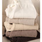 Light Luxury Cashmere Knit Wide Leg Pants Autumn and Winter Women's Fashion Loose Fit Plush Simple Casual Woolen Knit  Pants
