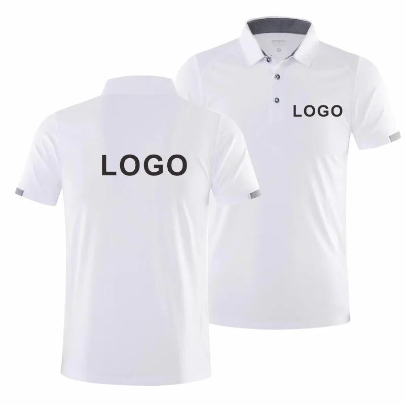 2023 Quick-drying Sports Polo Shirt Custom Design Company Brand Logo/Print Embroidery Breathable Lapel Short Sleeve Tops S-4XL - Matrix-studios.com