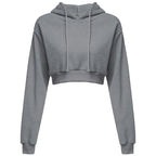 New Fashion Women Hoodie Sweatshirt Short Top Coat Sport Pullover Hooded Tops Female Autumn Winter Clothes Crop Top Hoodie - Matrix Studios