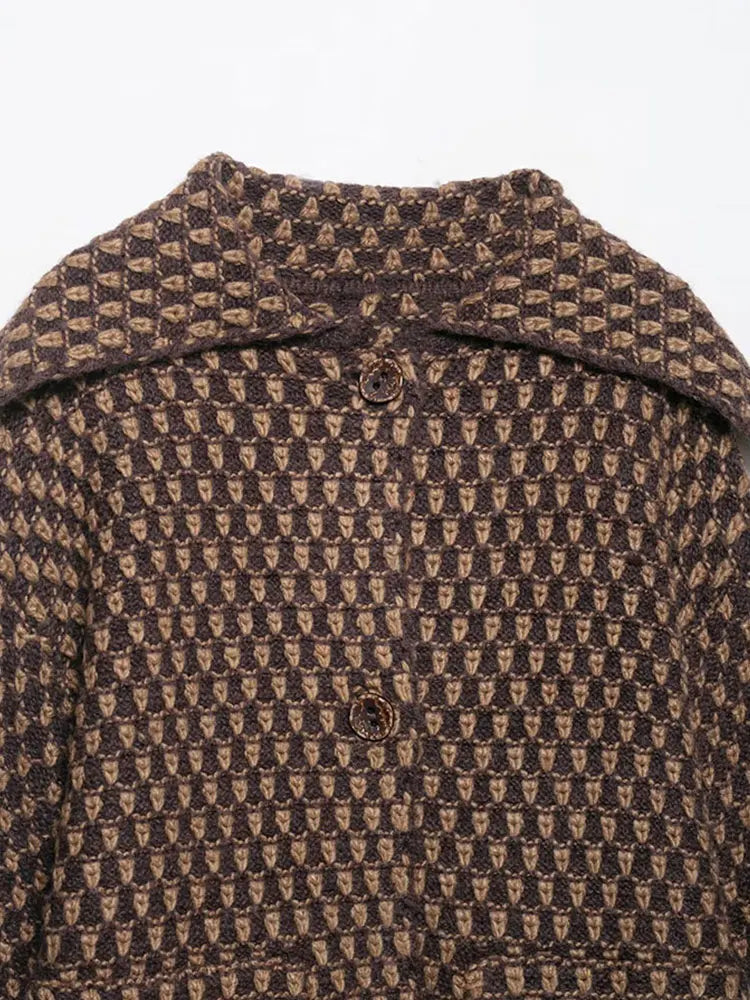TFAFXY Casual Women Sweater Single Breasted Long Sleeve Knitted Cardigans New Fashion 2025 Autumn Winter Oversized Jackets - Matrix Studios