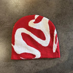 Trendy Knit Beanies Winter Jacquard Windproof Warm Hat Outdoor Colorful Casual Fashion Pullover Cap