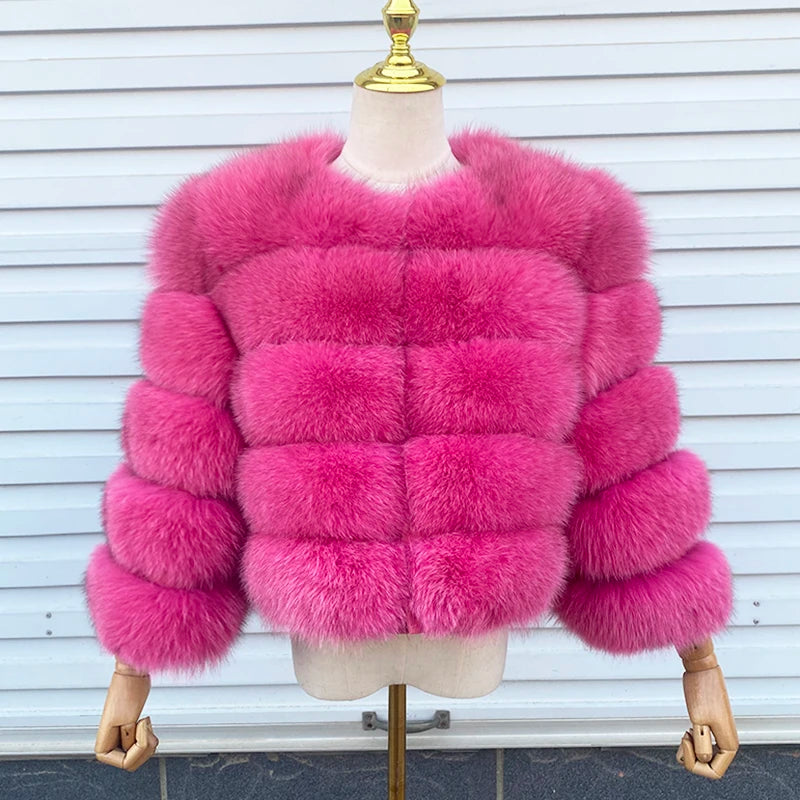 2026 New Style Real Fur Coat 100% Natural Fur Jacket Female Winter Warm Leather Fox Fur Coat High Quality Fur Vest - Matrix Studios
