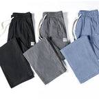 Summer Soft Lyocell Fabric Men's Jeans Thin Loose Straight Pants Drawstring Elastic Waist Korea Casual Trousers Plus Size M-5XL - Matrix Studios