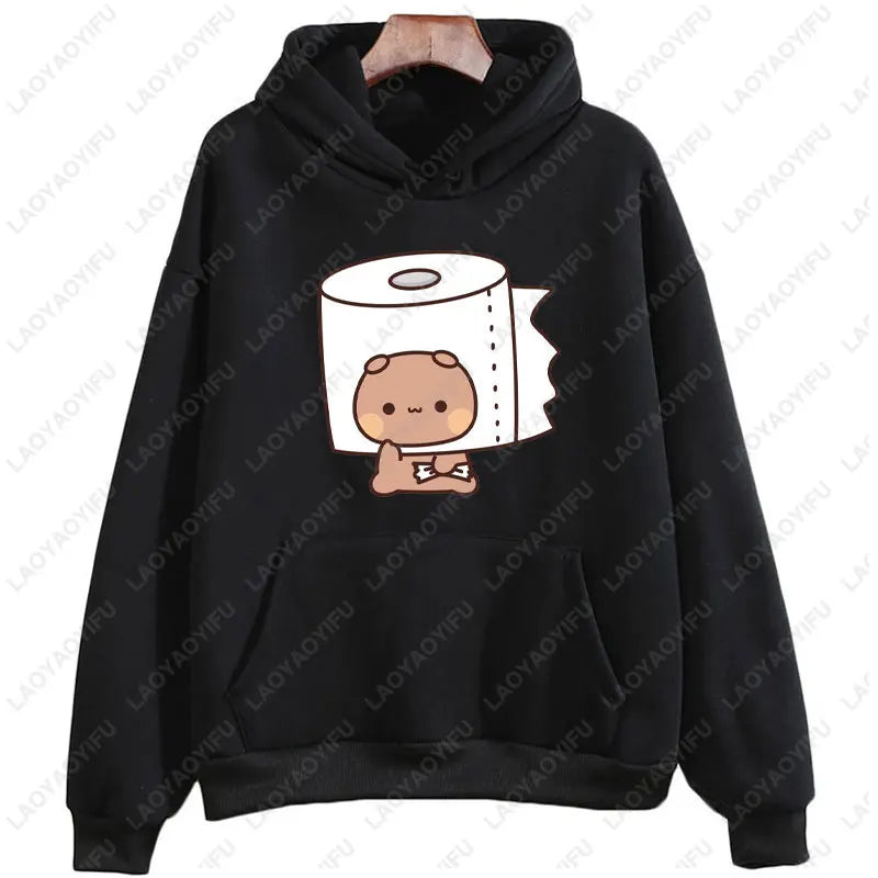 I Like BuBu/Dudu Kawaii Matching Graphic Hoodie Panda Bear Bubu and Dudu Couples Sweatshirt Unisex Cartoon Hoody Couples Gift - Matrix Studios