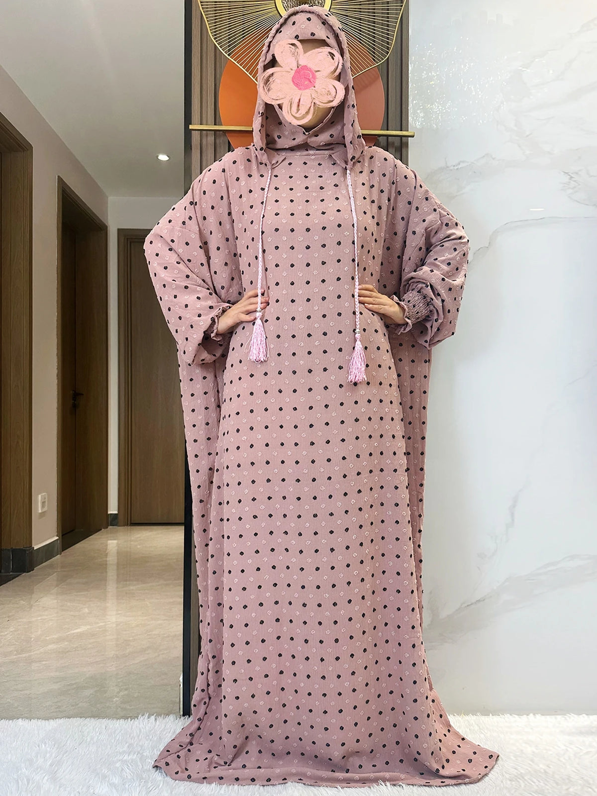 Latest Ramadan Soft Cotton Prayer Abaya Double Hats Dubai Turkey Islam Prayer Clothes Fabric Dresses Islam Women Dress Kaftan - Matrix-studios.com