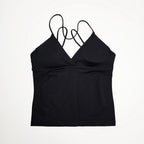 NCLAGEN Vision Twist Front Longline Top Women's Seamless Thin Straps Yoga Gym Workout Vest Running Tank Tops Fitness Clothing - Matrix-studios.com