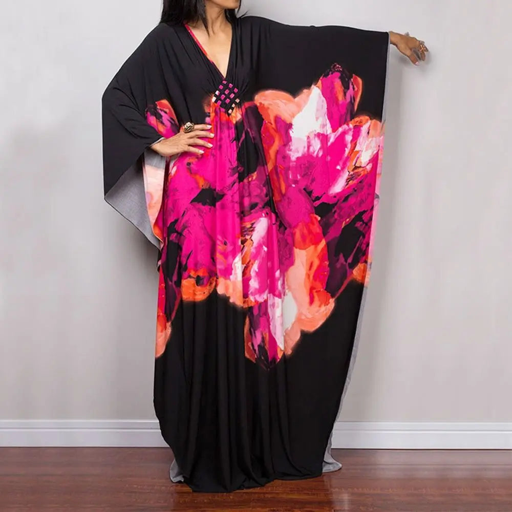 Maxi Long Dress Summer Sunscreen Smock Casual Vacation Swimsuit Cover Up Dress Loose Bathing Suit Beachwear Shirt for Women - Matrix Studios