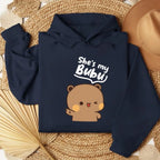 Bubu Dudu Bear Couple Hoodies Matching His and Hers Outfit Casual Cute Couple Outfits Fall Winter Men Women Daily Life Apparel - Matrix Studios