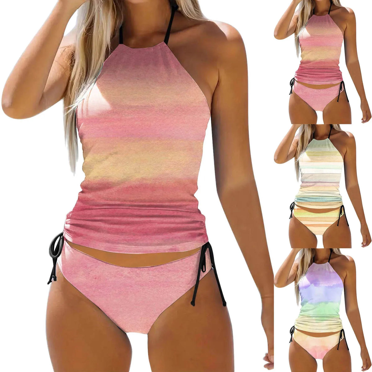2026 Summer Female Swimsuit Women's Swimwear Tankini 2 Piece Normal Swimsuit Two Pieces Beachwear 2026 Bathing Suit Swimwear - Matrix-studios.com