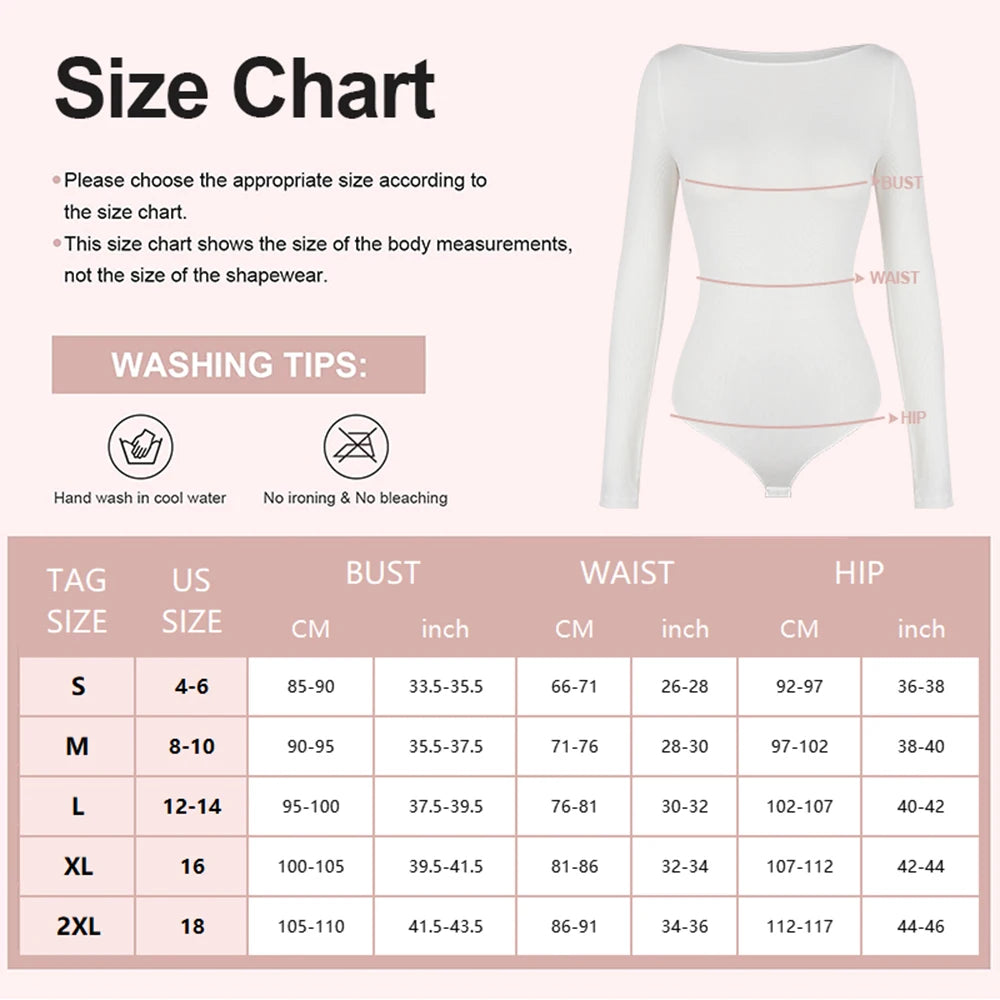 Women's Round Collar Elastic Bodysuit Long Sleeve Jumpsuit Shapewear Shaper Lady Sexy New Female Warm Clothes Autumn Winter - Matrix Studios