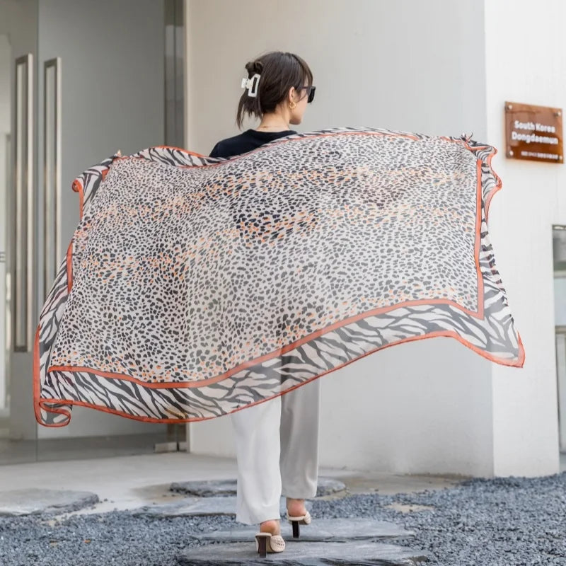 Thin Transparent Travel Beach Sunscreen Scarf for Women Bikini Large Shawl Sarong Wrap Brazilian Swimsuit Cover-ups 125x180cm - Matrix Studios