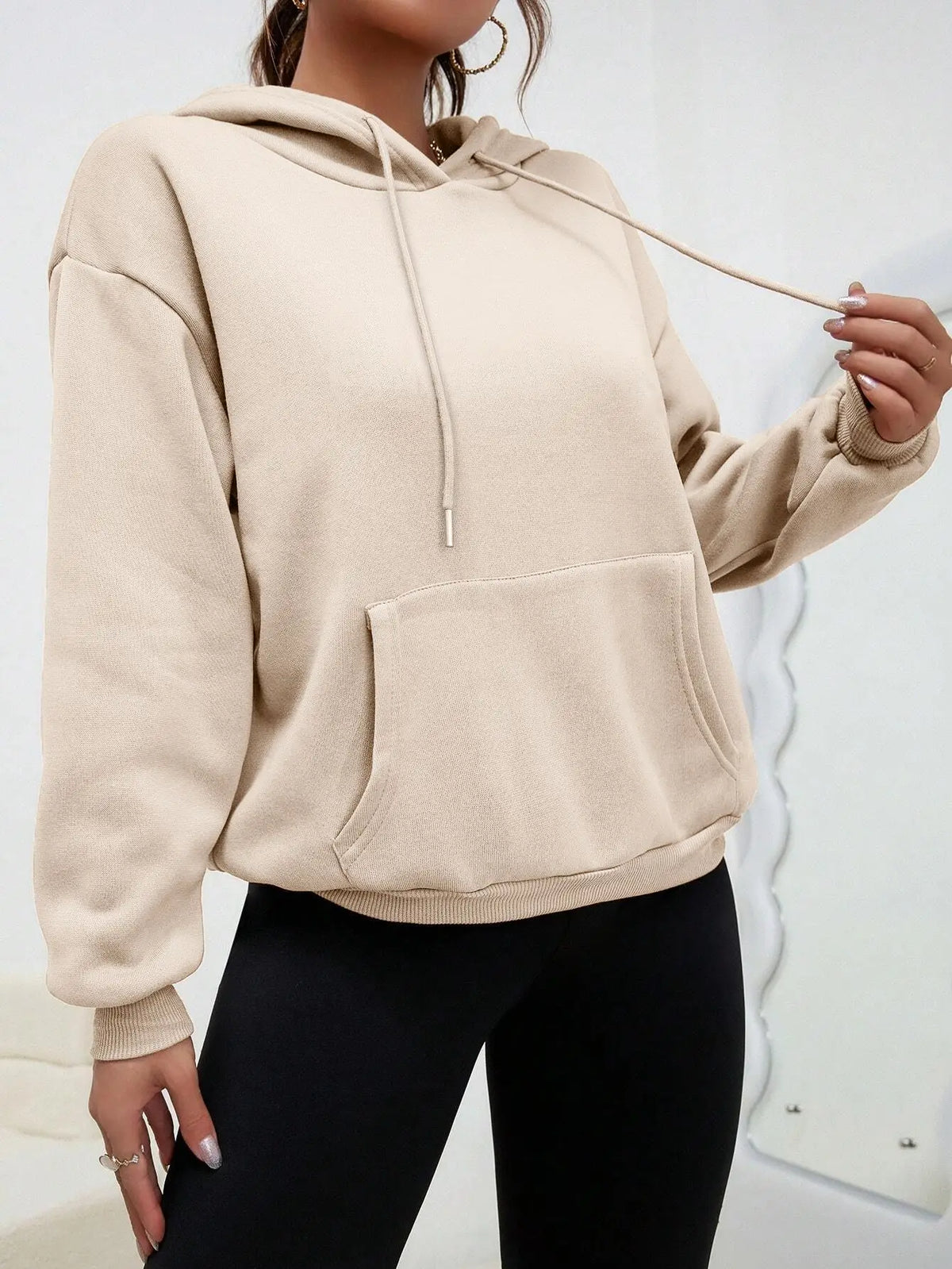 Solid Color Hoody For Female Autumn Fashionable Clothing Casual Fleece Pocket Hoodies Multicolor Unisex Women Streetwear - Matrix Studios