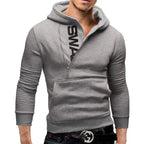 Men's Hoodies Long Sleeve Sweatshirts for Men Zipper Hooded Pullover High Neck Mens Sweatshirt Top Jacket Coat Black Sweater - Matrix Studios