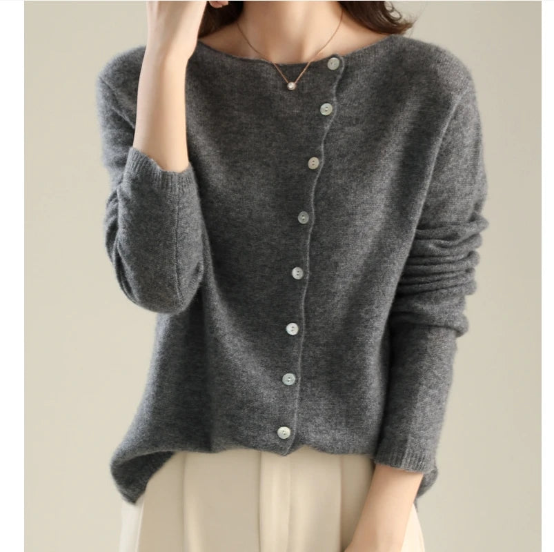 Autumn Winter Sweater Women Elegant Button Design Knitted Cardigans For Women Casual Sweaters - Matrix Studios