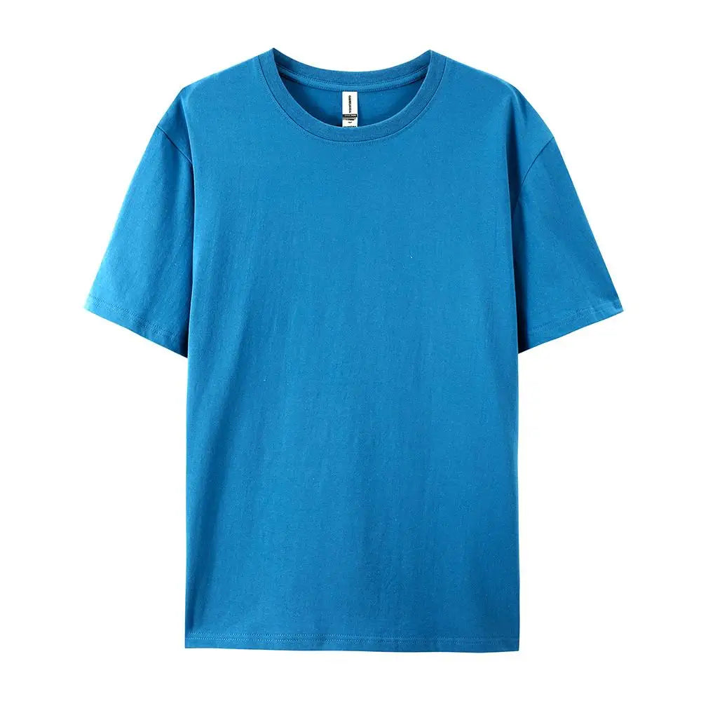 Loose Cotton Solid Tshirts Men Woman Short Sleeve Fashion Brand Trend Couple Clothing Tees Customized Candy Color Summer Tops - Matrix Studios