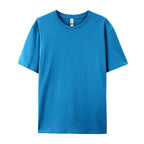 Loose Cotton Solid Tshirts Men Woman Short Sleeve Fashion Brand Trend Couple Clothing Tees Customized Candy Color Summer Tops - Matrix Studios