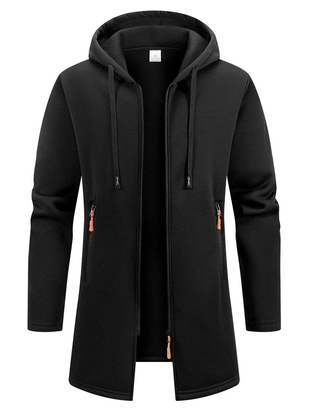 Men's Retro Zipper Jacket Mid Length Windbreaker Spring Autumn Winter Fleece Warm Jackets Fashion Casual Patchwork Yarn Coat - Matrix Studios