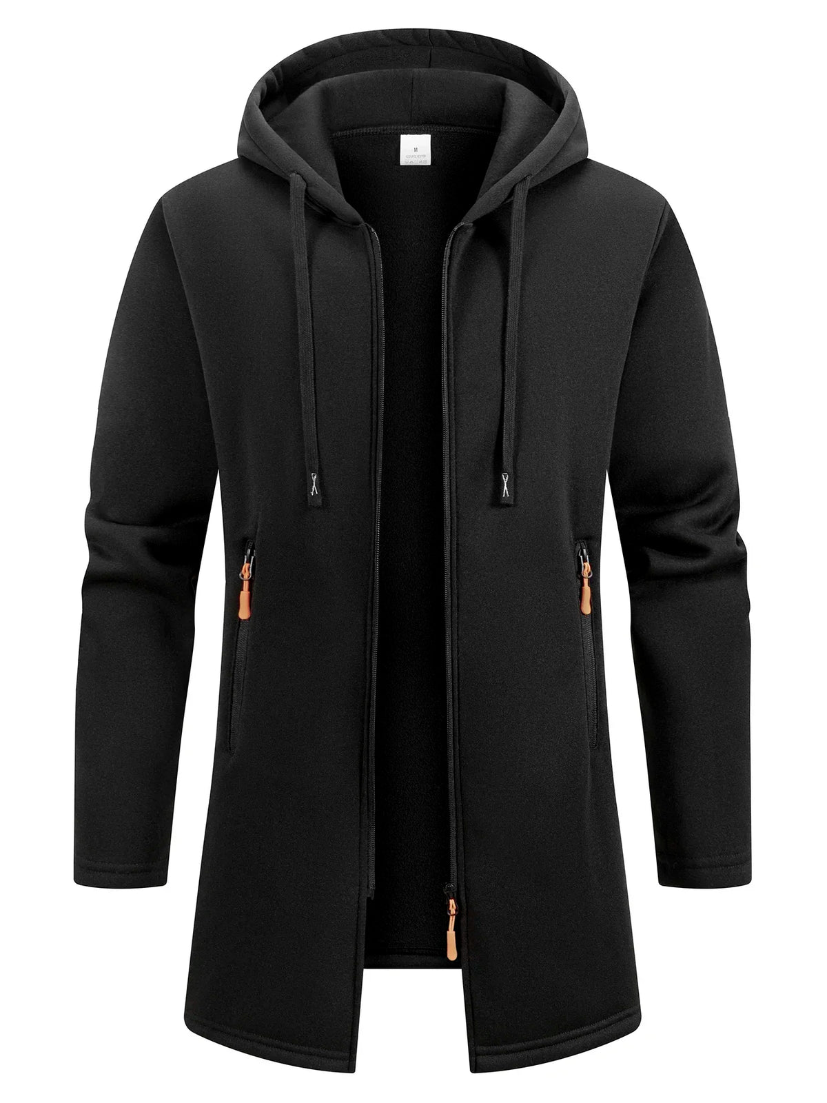 Men's Retro Zipper Jacket Mid Length Windbreaker Spring Autumn Winter Fleece Warm Jackets Fashion Casual Patchwork Yarn Coat - Matrix Studios