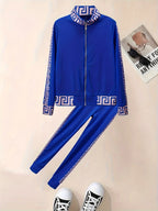 2025 Europe And The United States New Style Leisure Printing Stitching Two-piece Suit - Matrix-studios.com