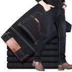 New Men Light Luxury Stretch Slim Fit Pants Comfortable Soft Business Fashion Straight Casual Denim Trousers Male Brand Clothing - Matrix Studios