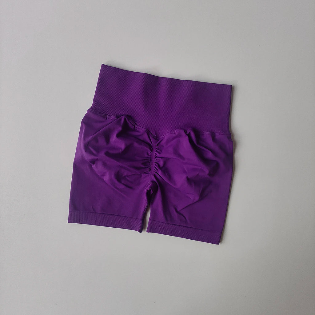Summer High-Waist Women's Yoga Shorts Breathable Fitness Butt Lift Sports Running Shorts Cycling Push-Up Workout Gym Shorts - Matrix Studios