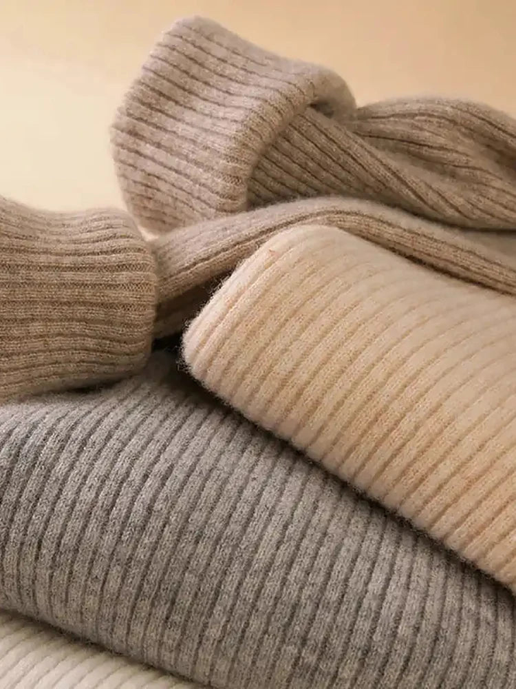 Heliar Women Fall Turtleneck Sweater Knitted Soft Pullovers Cashmere Jumpers Basic Soft Sweaters For Women 2026 Autumn Winter - Matrix Studios