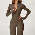 Winter Sport Jumpsuits Women Warm Gym Overalls Fleece Fitness Bodysuits Workout One Piece Clothing LongSleeve Yoga Jumpsuits - Matrix Studios