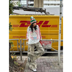 ZHIZOU Women Gothic Baggy Y2k Jeans American 2000s Style Embroidery Jean Pants Vintage Harajuku Oversize Denim Trousers Autumn - Matrix-studios.com