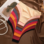 3Pcs Ultra-thin Seamless Silk Underwear Women's Panties Sexy Low-Waist Stretch Bikini Solid Color Briefs Lingerie XS-XXL Fashion - Matrix Studios