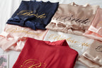 Wedding Bride Bridesmaid Robe Dressing Gown Sexy Women Bathrobe Nightgown Short Sleepwear Casual Flower Kimono Geisha M L XL - Matrix-studios.com
