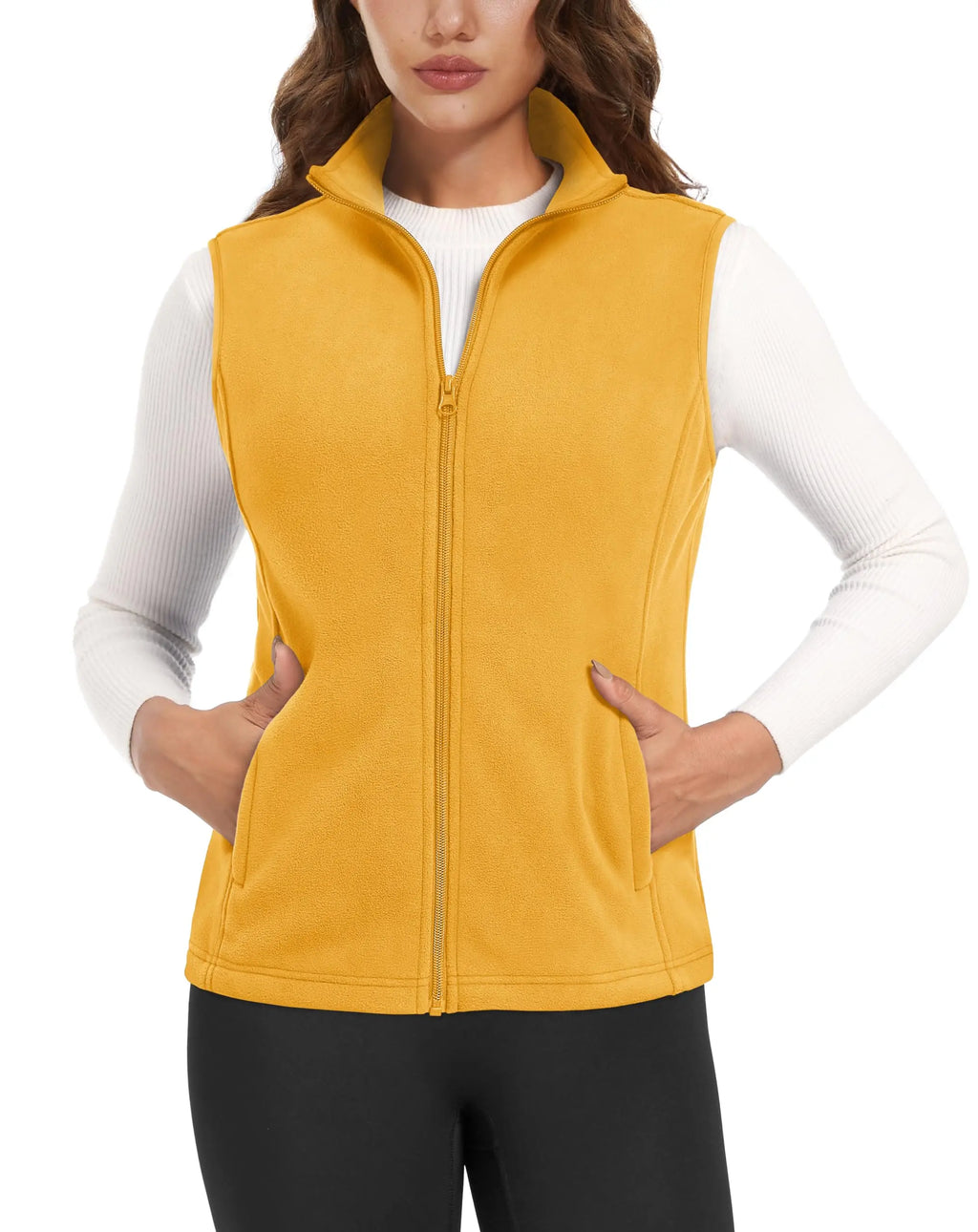 TACVASEN Autumn Winter Soft Warm Vest Womens Fashion Fleece Sleeveless Jacket Lightweight Outdoor Casual Zipper Front Waistcoat - Matrix Studios
