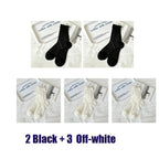 5 Pairs/Lot Women Hollow Mesh Tube Socks Ear Fungus Edge Socks Ins Trendy Spring Summer Loose Mouth Thin Style Girls Pile Socks - Matrix Studios