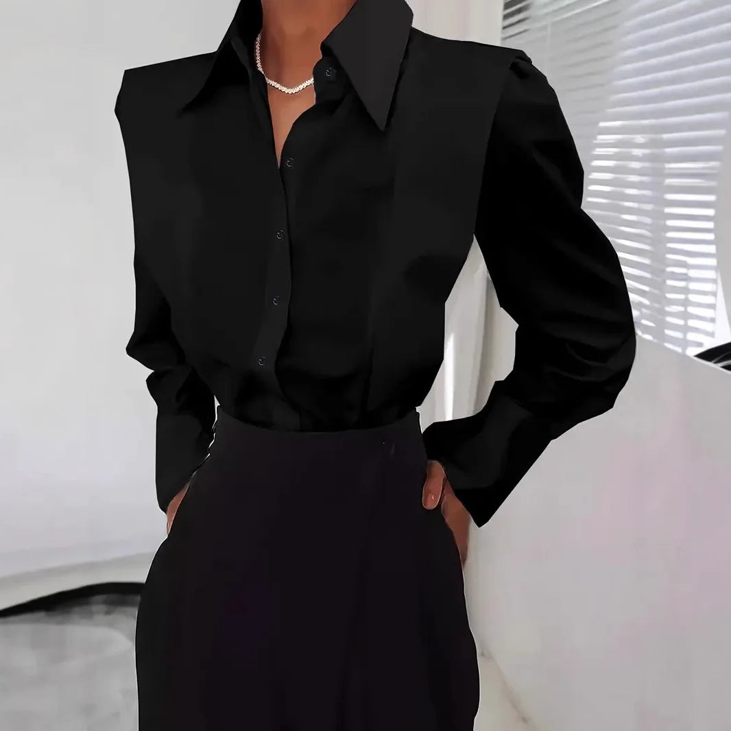 Autumn New White Shirt Women's Fashion Elegant Casual Long Sleeve Shirt Tops Holiday Party Womens Tops And Blouses Women Clothes - Matrix-studios.com