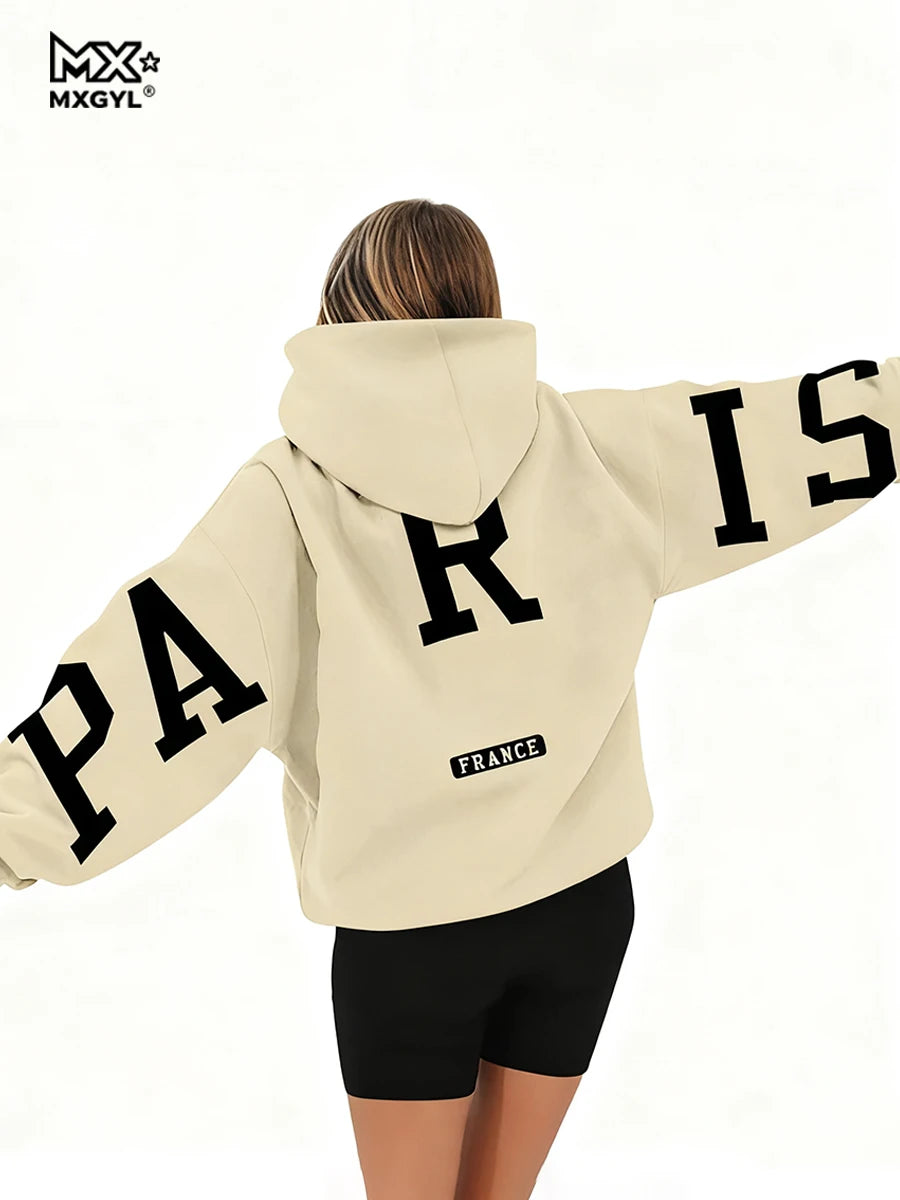 European And American Loose Casual Pullover Hoodie Sweatshirt Coat Printed Letter Pattern High Street Hip-Hop Trendy Men Women - Matrix Studios
