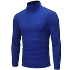 Autumn  Winter Men's High Neck T-shirt Slim Fit Fashion High Elastic Long Sleeve Casual Breathable Apparel Pullover - Matrix Studios
