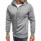 Men's Hoodies Long Sleeve Sweatshirt Zipper Design Hooded Sweatshirt for Men Clothing Sportswear Slim Fit Casual Jacket - Matrix Studios