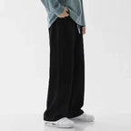 2025 New Streetwear Loose Jeans Men Korean Style Fashion Loose Straight Wide Leg Pants Men's Brand Clothing Black Light Blue - Matrix Studios