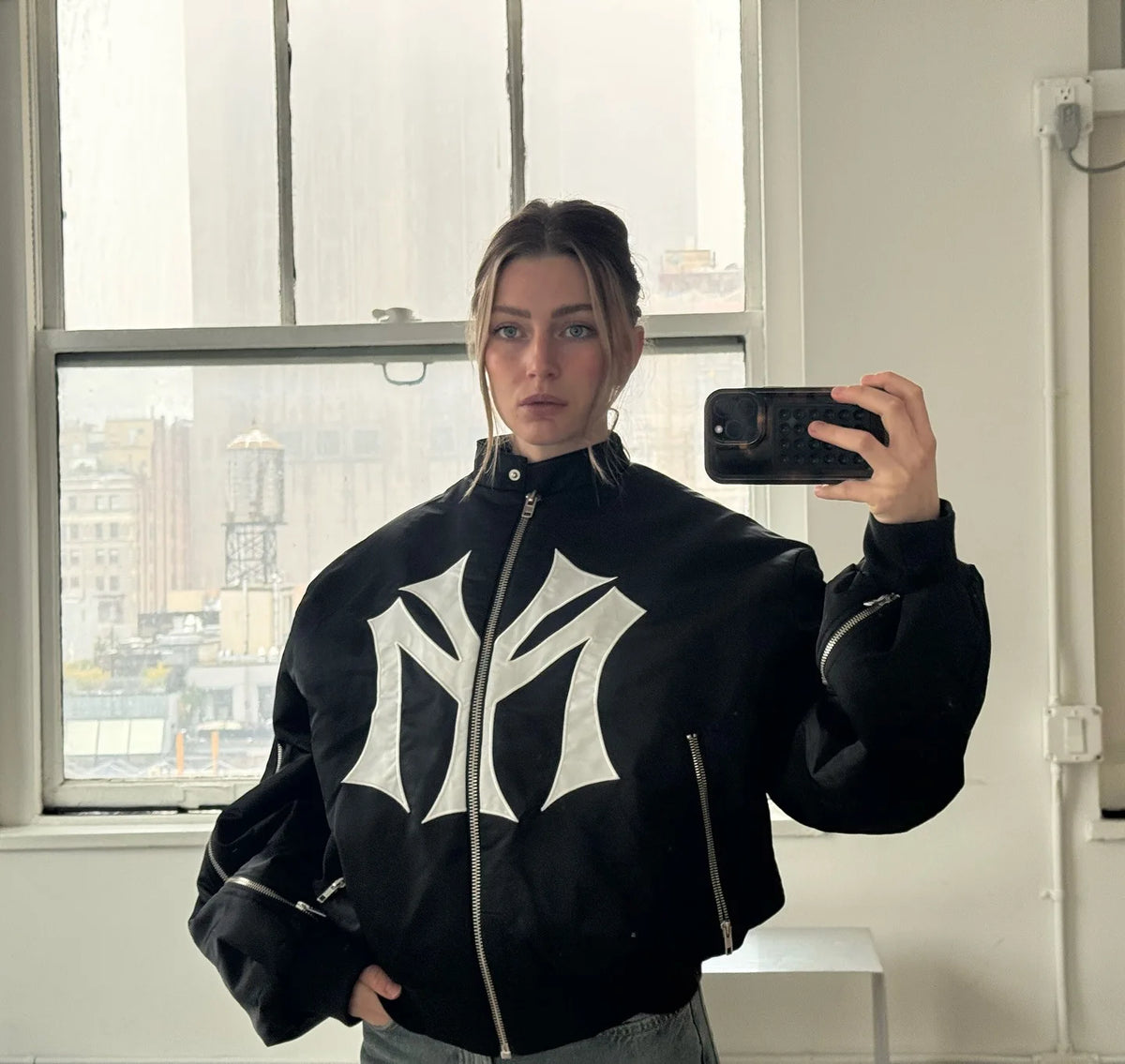European and American Multi Zipper Design Cross-Border Men's and Women's Loose Letter Embroidery Pattern Fashionable Hoodie - Matrix Studios