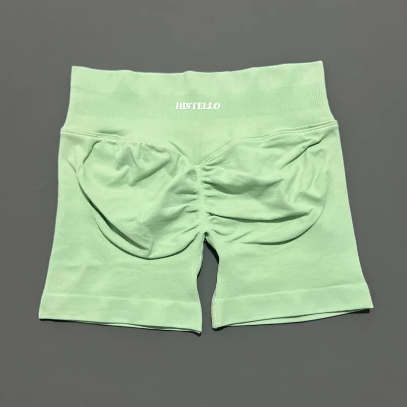 HISTELLO Impact Shorts Df Substitute High Waist Women Yoga Workout Shorts Seamless Leggings Stretch Fitness Gym Running Shorts - Matrix Studios