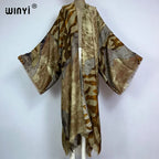 WINYI Kimono Africa Boho Print Caftans Beach Swimwear 2023 Elegant Cardigan Sexy Holiday Maxi Beach Wear Swimsuit Summer Dress - Matrix Studios