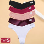 5PCS/Set Cotton Lingerie Panties Sexy Underwear Women Briefs Tangas Female Underpants Pantys Thong Panties Bikini Solid 13 Color - Matrix Studios