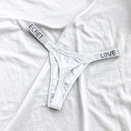 Low Waist Sexy Women Thongs Panties Rhinestones letter Diamonds G String Sports Thong Shorts Briefs T-back Fitness Size S-XL - Matrix Studios