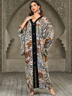 Caftans for Women Plus Size V-Neck Batwing Sleeve Kaftan Dress for Beach Swimwear Cover-Up Loungewear Mumu Dresses - Matrix Studios