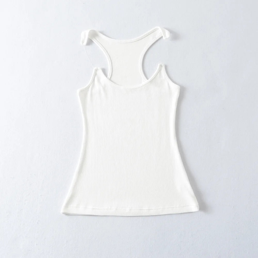 Women Ypro Ribbed Invisible Strap Tank Top Camis Tee - Matrix-studios.com
