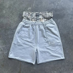 Y2K Retro Shorts Camouflage Pattern Double Waist Embroidered Streetwear Men Women Harajuku Hip Hop Casual Boxer Sports Shorts