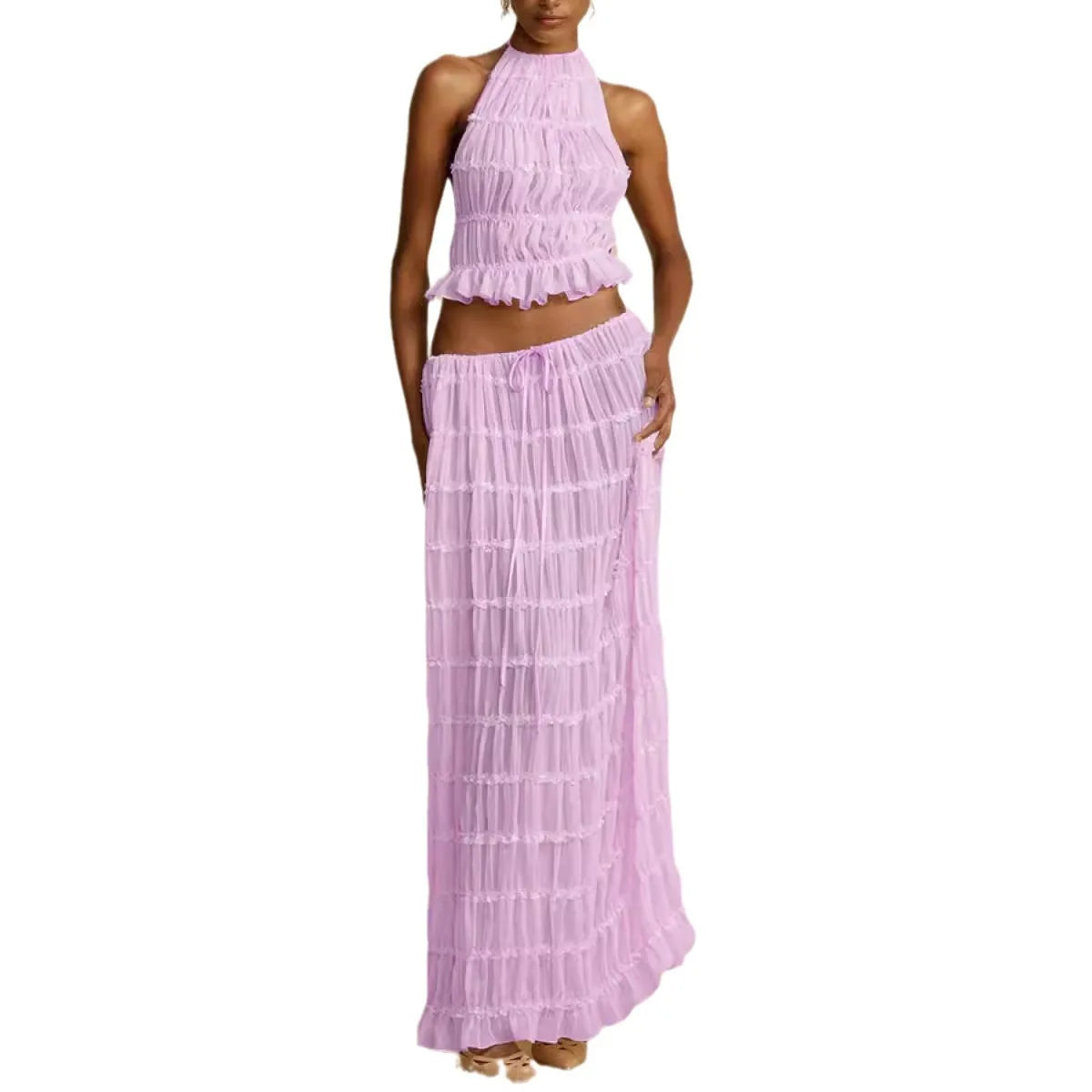 Swimwear Cover Up Women Beach Outing 2026 Outfits Swimsuit Costumes Summer Pareo Praia New Fashionable And Sexy Backless Hanging - Matrix Studios