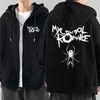 Men Fashion Hoodies Jacket Coats My Chemical Romance Mcr Dead Zipper Hoodie Top Loose Black Parade Punk Emo Zip Up Sweatshirt - Matrix Studios