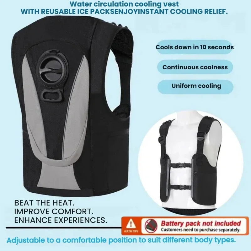 Water Circulation Cooling Vest Water Cooling System Outdoor Hiking Fishing Travel Physical Cooling Work Jacket Summer Breathable - Matrix Studios