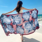 23 Styles 90x180cm Travel Beach Pareo Sunscreen Cover-Ups Women Large Dress Bikini Bathing Brazilian Swimwear Sarong Wrap Scarf - Matrix Studios