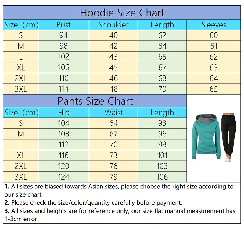 Woman Tracksuit Two Piece Set Winter Warm Hoodies+Pants Pullovers Sweatshirts Female Jogging Woman Clothing Sports Suit Outfits - Matrix-studios.com
